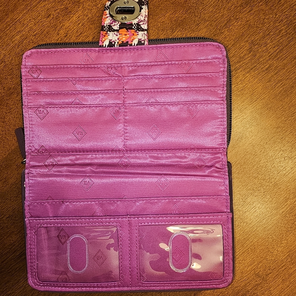 Vera Bradley Turnlock Wallet in Houndstooth Tweed - Picture 3 of 6